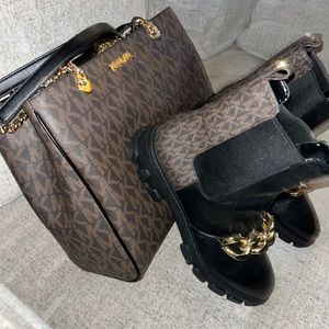 MK signature bag and matching boots size 11.